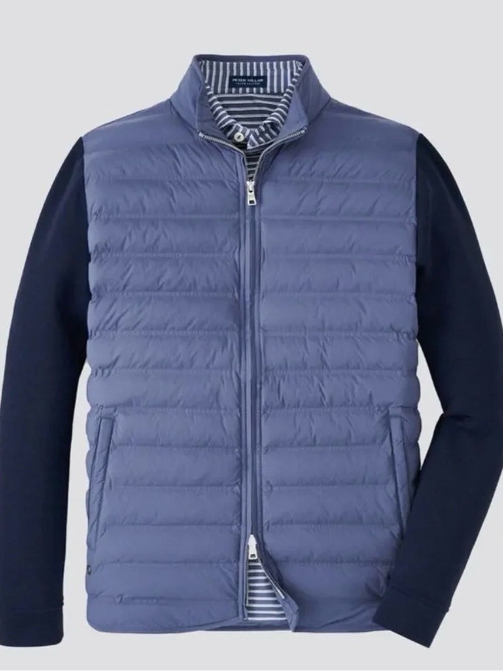 Men's Peter Millar Winsome Hybrid Lightweight Jacket - Blue/Navy - Size Small